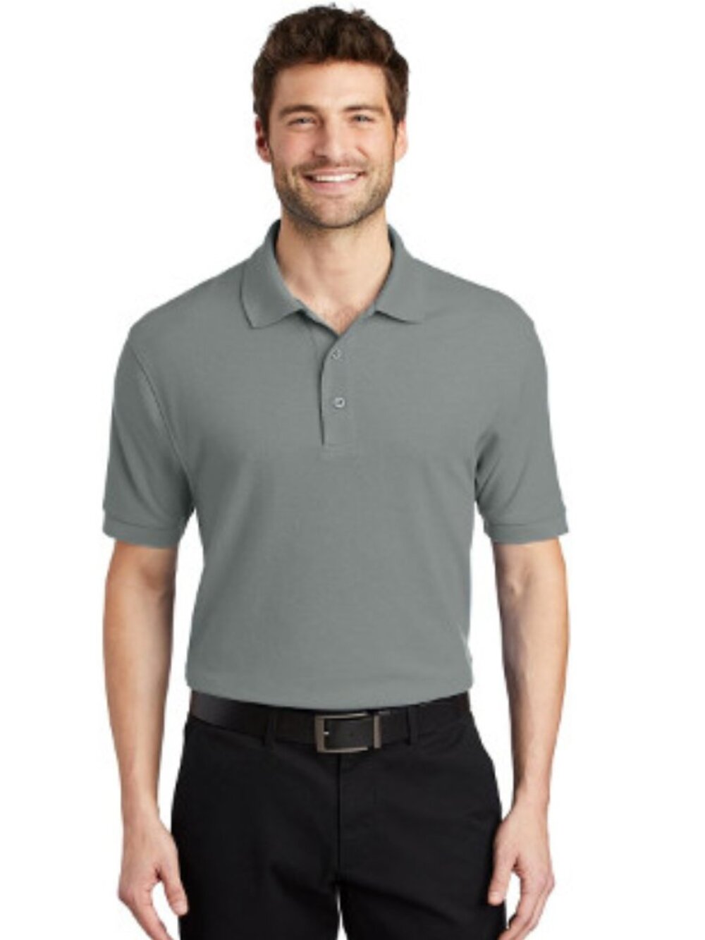 Port Authority K500 Men's Silk Touch Polo - Cool Grey